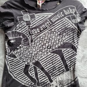 Love Angel Music Baby Graphic Tee - Black